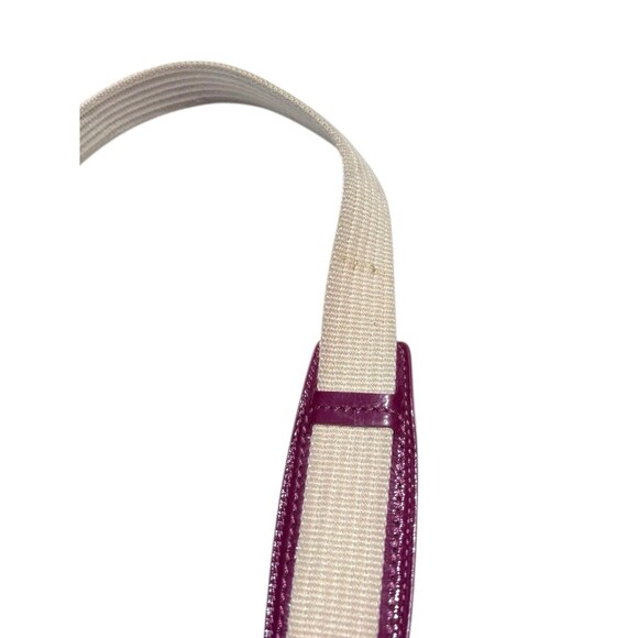 Coach Signature Canvas Crossbody Khaki with Pink Patent Trim - Picture 8 of 13